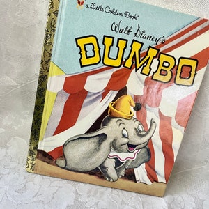 Vintage Walt Disney&#39;s Dumbo Little Golden Book