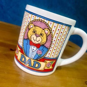 Vintage American Greetings Papa 1987 Bear Coffee Cup Fathers Day Dad Mug