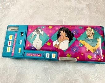 Vintage 1990’s Disney The Hunchback of Notre Dame Pencil Case Pop Out Compartments