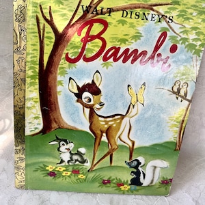 Vintage Walt Disney&#39;s Bambi Little Golden Book