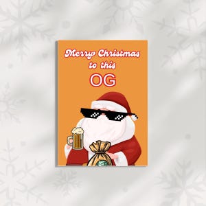 Tarjeta de Navidad divertida Tarjeta de felicitación navideña humorística Tarjeta ingeniosa de Feliz Navidad para amigos y familiares