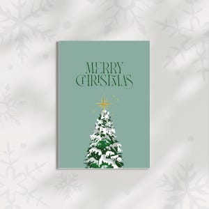 Hermosa tarjeta de Navidad - Tarjeta de felicitación navideña con diseño festivo - Deseos de feliz Navidad - Perfecta para familiares, amigos y seres queridos