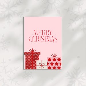 Hermosa tarjeta de Navidad - Tarjeta de felicitación navideña con diseño festivo - Deseos de feliz Navidad - Perfecta para familiares, amigos y seres queridos