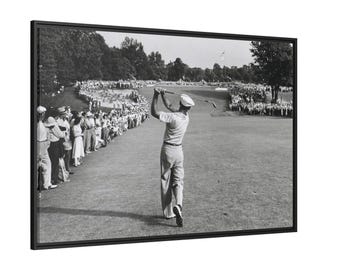 Ben Hogan Poster, Golf Shot Ben Hogan Canvas, Golf Poster, Golf Wall Decor, Wall art