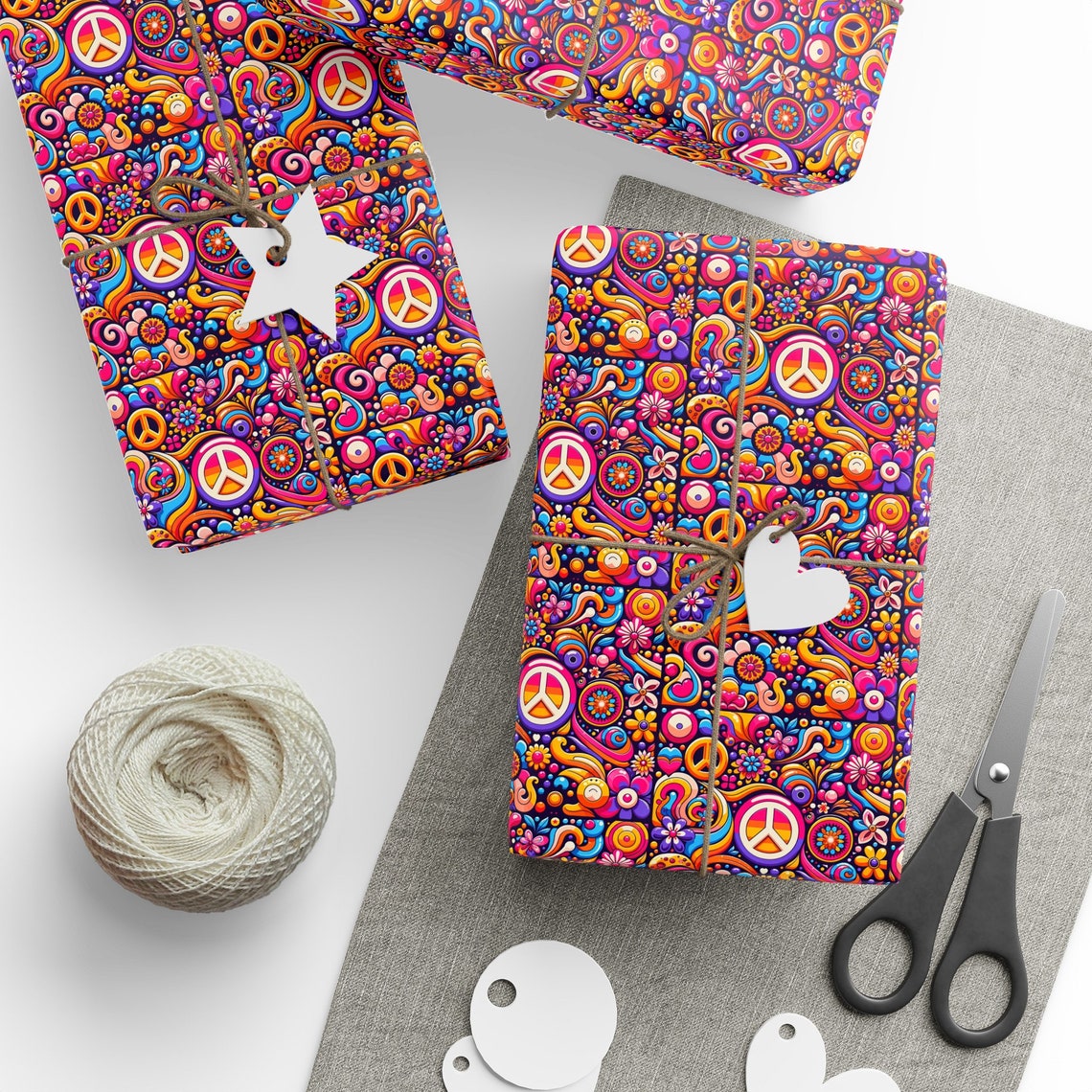 Groovy Garden Gala Wrapping Paper - Etsy