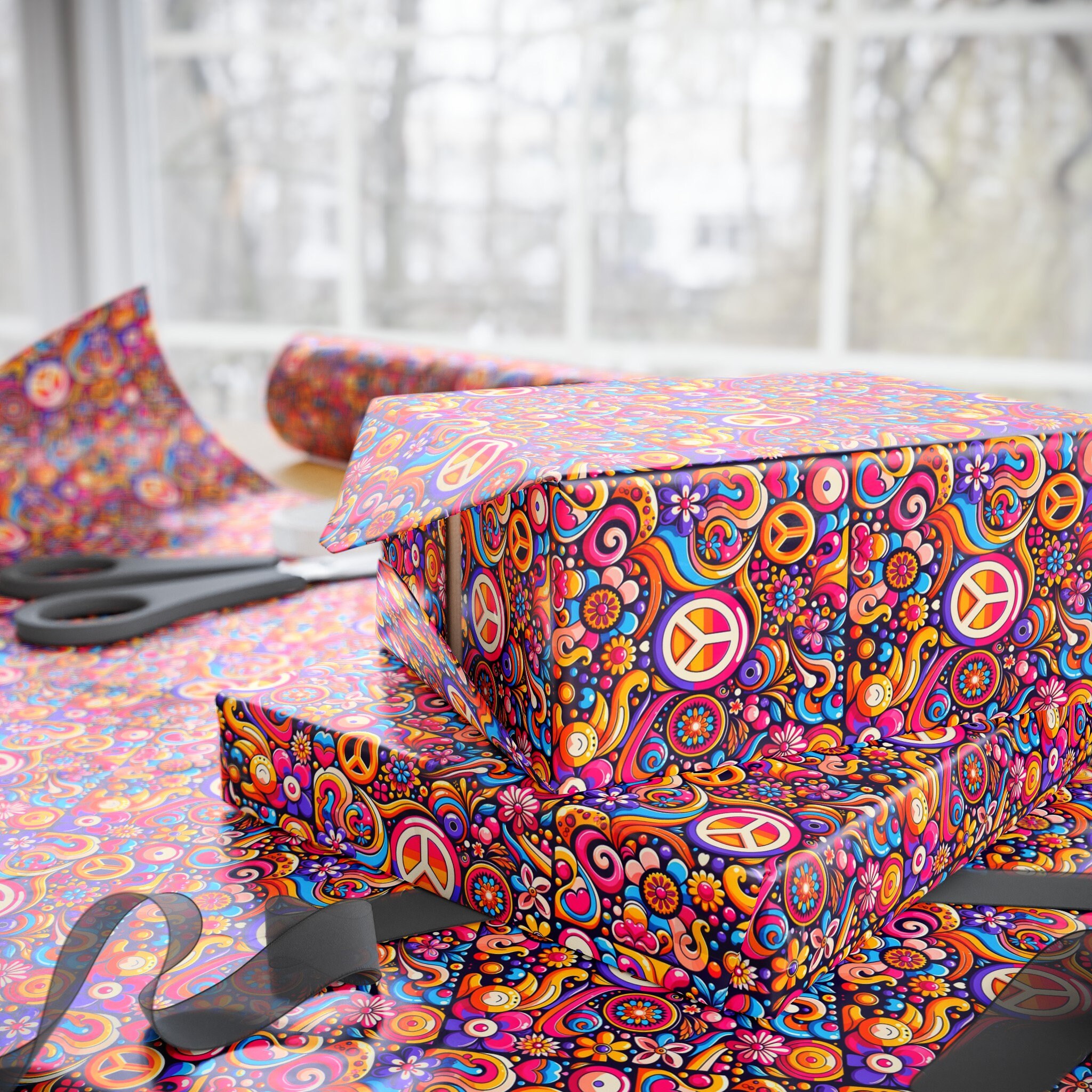 Groovy Garden Gala Wrapping Paper - Etsy