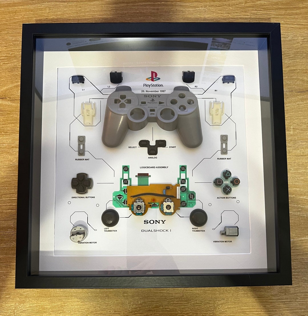 Playstation Dualshock 1 Controller Shadow Box Etsy
