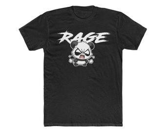 Rage Panda Men's Cotton Crew Tee | Emotional Panda