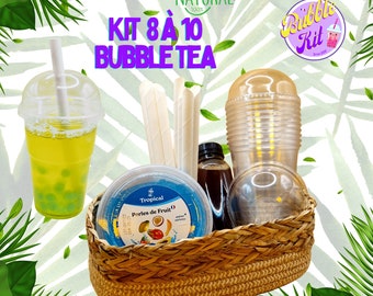 Kit de té de burbujas para el hogar: conviértete en un barista de té de burbujas con facilidad y estilo 8 a 10 Bubble Tea. Cocteleras transparentes