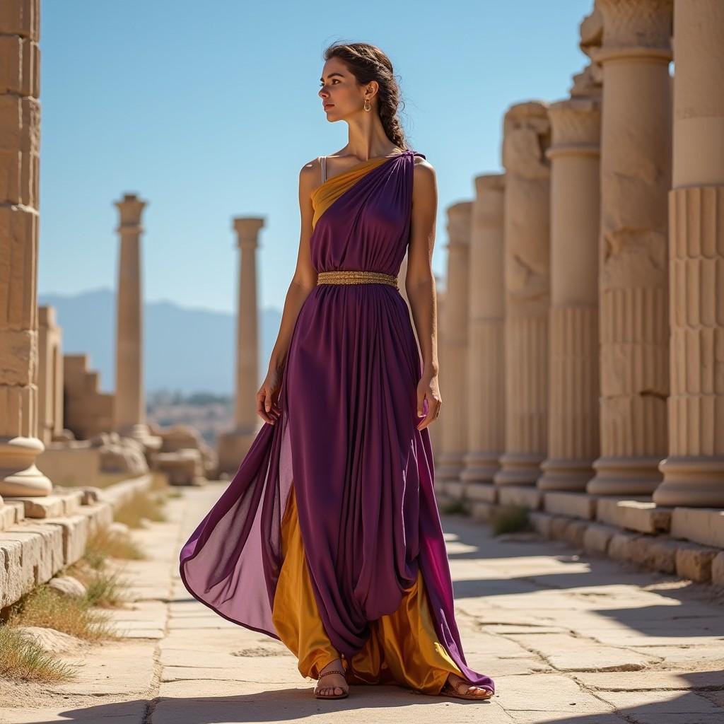 Abito da dea greca da donna Abito rinascimentale monospalla dell