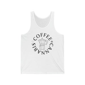 Funny 420 Workout Tank Top 'Coffee & Cannabis' Unisex Tank Top Yoga Pilates CrossFit Shirt Men Women Smoke Weed Pot Sarcastic Yogi image 8