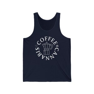 Funny 420 Workout Tank Top 'Coffee & Cannabis' Unisex Tank Top Yoga Pilates CrossFit Shirt Men Women Smoke Weed Pot Sarcastic Yogi image 9