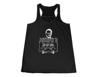 Funny Pilates Tank Top - Joseph P. is My MVP - Loose Flowy Racerback Tank Top - Classical Joseph Pilates Workout - Sarcastic Yogi