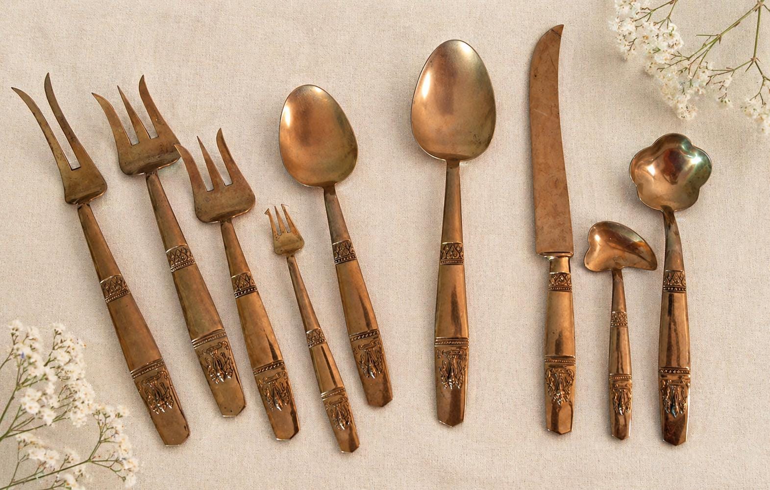 Thai Brass Flatware - Etsy