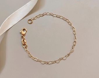 Heart Baby Bracelet, 18K Gold Filled Kids Bracelet