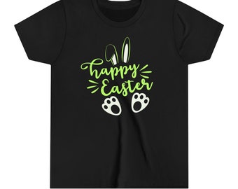 T-shirt à manches courtes Happy Easter Design pour jeunes