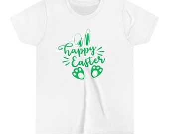 T-shirt à manches courtes Happy Easter Design pour jeunes