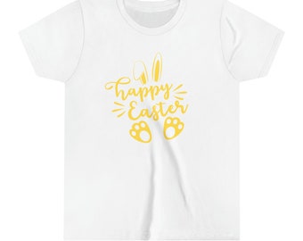 T-shirt à manches courtes Happy Easter Design pour jeunes