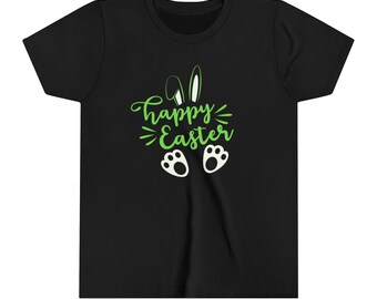 T-shirt à manches courtes Happy Easter Design pour jeunes