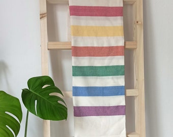 Rainbow Organic Cotton Bath Towel // Loom Love Handmade Towels for sensitive & allergic skin