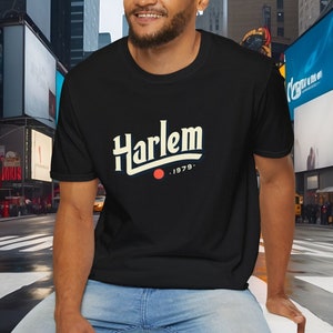 HARLEM 1979 T-Shirt, Retro Style Harlem Tee, Vintage Vibes, NYC Vacation Gift, Cool Harlem NYC Shirt, New York, Unisex Adult Soft-Style Tee
