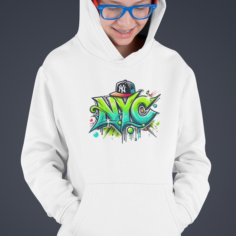Streetwear graffiti print sweatshirts