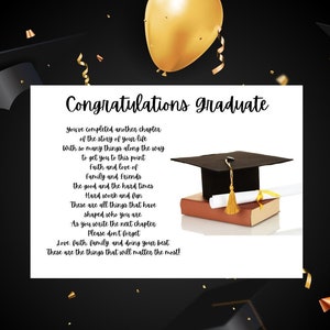 Carte de remise des diplômes inspirante imprimable avec enveloppe DIY | Carte de célébration de l'obtention du diplôme pour lui | Fichier PDF numérique pour impression à domicile | A6