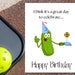 Printable Pickle Ball Happy Birthday Card for Friend Punny Funny ...