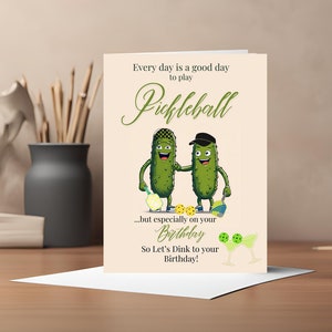 Festeggia il compleanno del tuo amico di Pickleball con una carta stampabile con un gioco di parole - Download immediato - Stampa da casa - Carta di compleanno unica e divertente