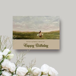 Christelijke verjaardagskaart met bemoedigend schriftthema 5 x 7 afdrukbare kunst voor speciale vriend of familie Instant Download Inspirerend