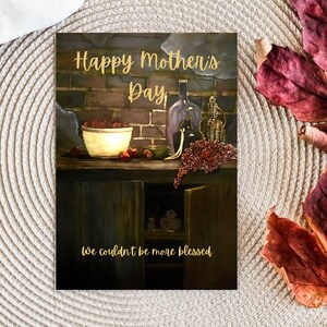 Tarjeta del Día de la Madre hecha a mano, descarga digital para mamá, tarjeta de bellas artes imprimible, regalo del Día de la Madre, tarjeta de agradecimiento para ella