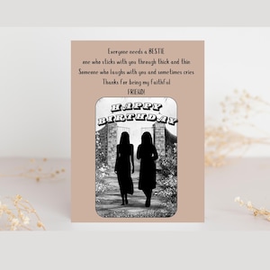 Drücken Sie Liebe und Wertschätzung aus mit einer druckbaren Bestie Geburtstagskarte für die beste Freundin Geburtstag Inspirierende Karte Sofortiger Download