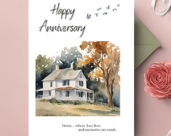 Express Love and Appreciation with this Instant Download Anniversary Card for Husband, Wife, or Friend - Digital Printable Card DIY