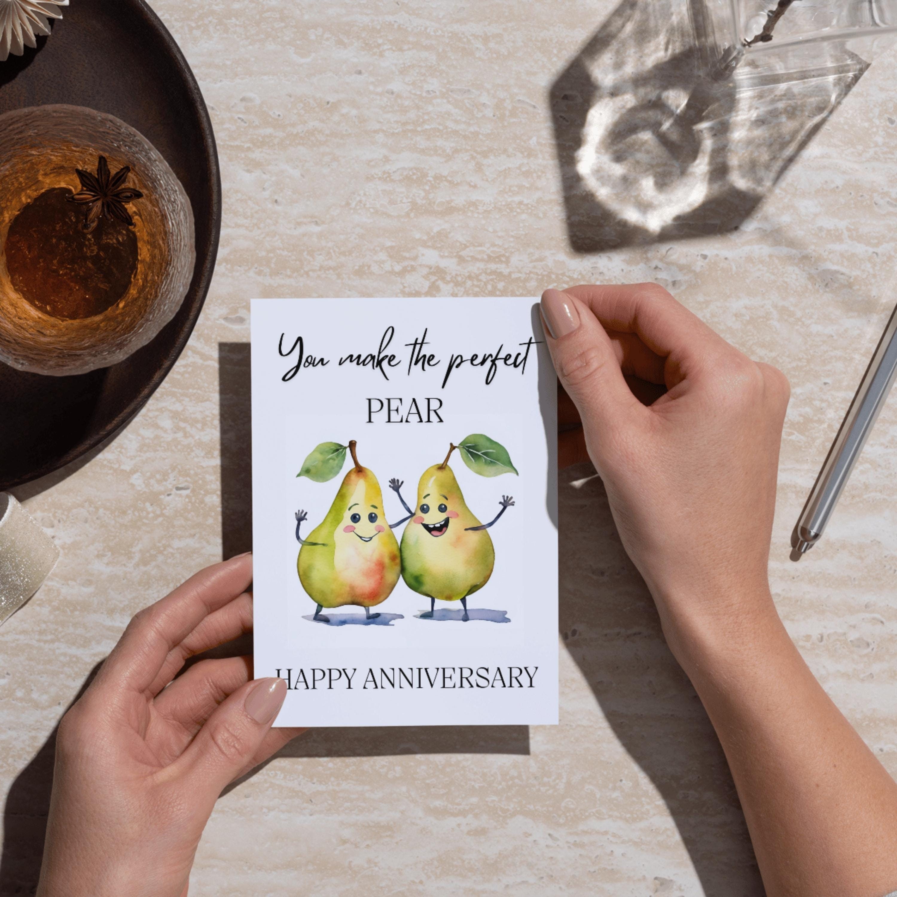 Digital Anniversary Card Instant Download PDF DIY Humorous Pun Card A6 Size Anniversary Card for Friends or Family Blank Card to Customize