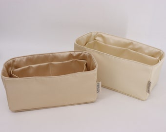 Silk Satin Handbag Insert: Purse Organizer, Bag Liner & Shaper for birkin kelly lindy