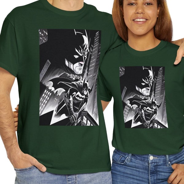 Batman Shirt, Comic Style, Retro T-shirt, Unisex, Heavy Cotton Tee