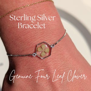 Silver Plated Four Leaf Clover Bracelet: Lucky Charm Jewelry