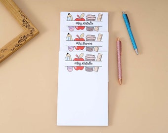 Blocco note personalizzato per l'insegnante, Regali di apprezzamento per l'insegnante, Blocco note personalizzabile regalo per l'insegnante, Ritorno a scuola, Regalo di fine anno