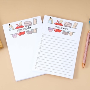 Blocco note personalizzato per l'insegnante, Regali di apprezzamento per l'insegnante, Blocco note personalizzabile regalo per l'insegnante, Ritorno a scuola, Regalo di fine anno