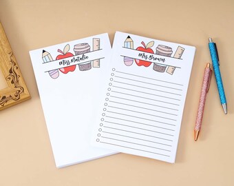 Bloc de notas personalizado para maestros, regalos de agradecimiento a los maestros, Bloc de notas personalizable de regalo para maestros, regreso a la escuela, regalo de fin de año