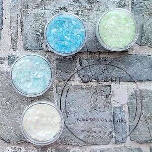 Pastel Mermaid Glitter Set – Iridescent Chunky Flakes for Resin, Slime, Nail Art, Crafts – Loose Cosmetic Polyester Glitter