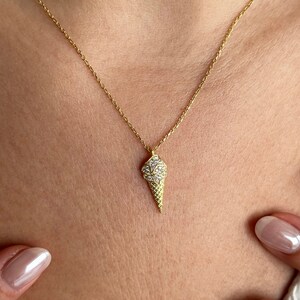 Eis Kette · 925 Sterling Silber · Sommer Schmuck · Niedlicher Anhänger · Halskette für Tochter · Geschenk für Sie · Schmuck für Mutter