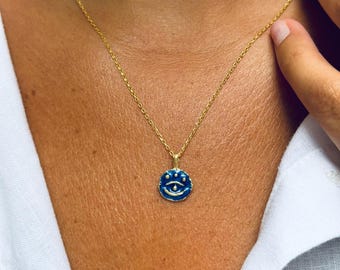 NBYGSC Collana in Argento Sterling 925 con malocchio per