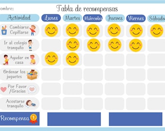 Print en lamineer de beloningskaart voor kinderen, gewoonten en routines voor kinderen, digitale download, educatief printbaar materiaal, leer thuis.
