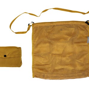 Mushroom Foraging Bag – Lightweight Collapsible Mesh Tote for Berries, Trash, Morel Hunting, Trail Gear – Recycled Fabric Eco Hiking Pouch