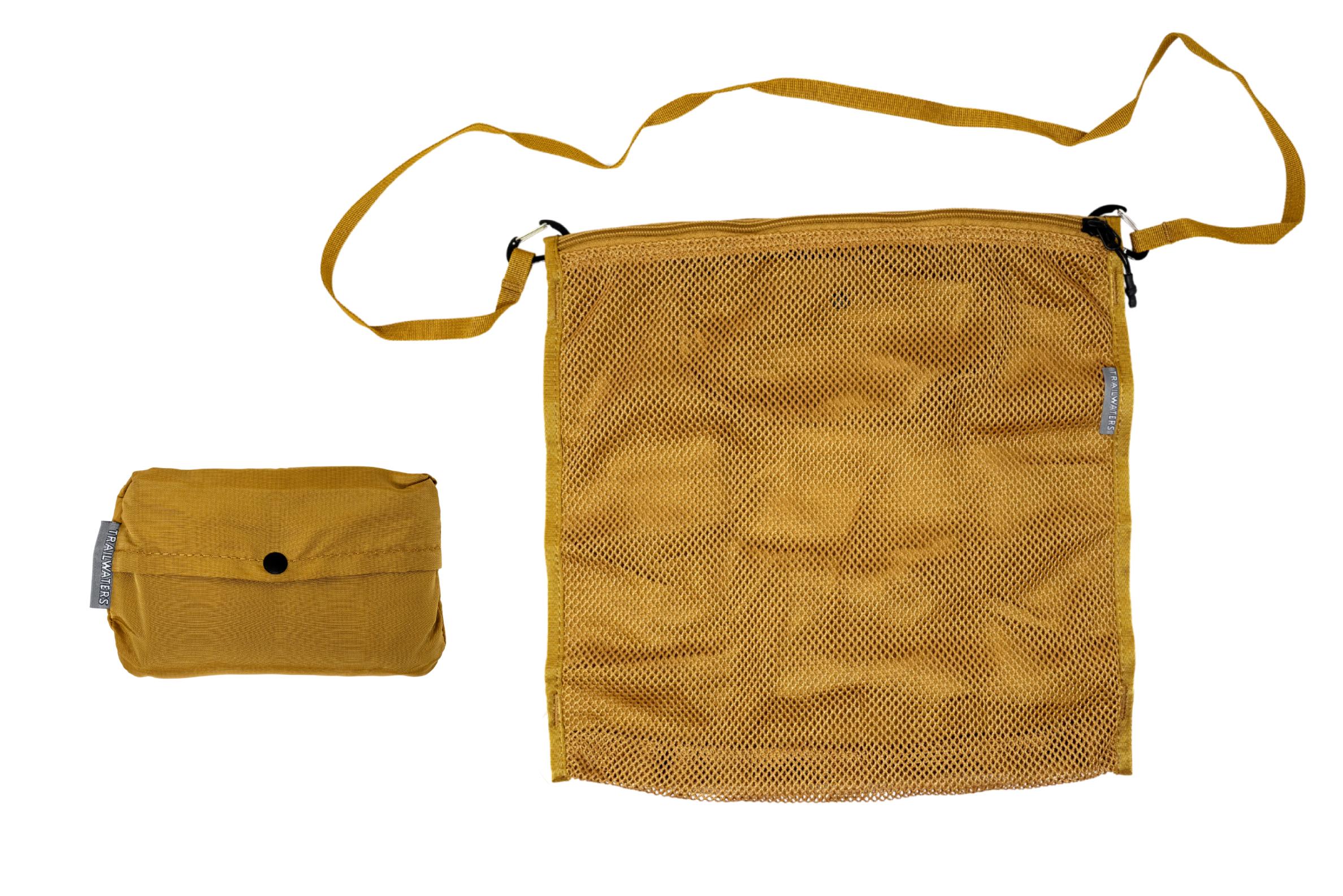 Mushroom Foraging Bag – Lightweight Collapsible Mesh Tote for Berries, Trash, Morel Hunting, Trail Gear – Recycled Fabric Eco Hiking Pouch
