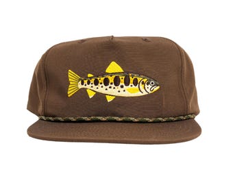 Cappello da pescatore in corda 100% poliestere, taglia unica per la pesca a mosca - Trota