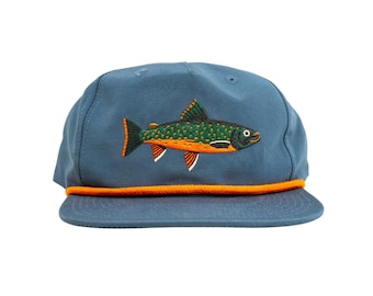 Dolly Varden Fish Hat Rope Hat 100% Polyester Fly Fishing One Size Fits All