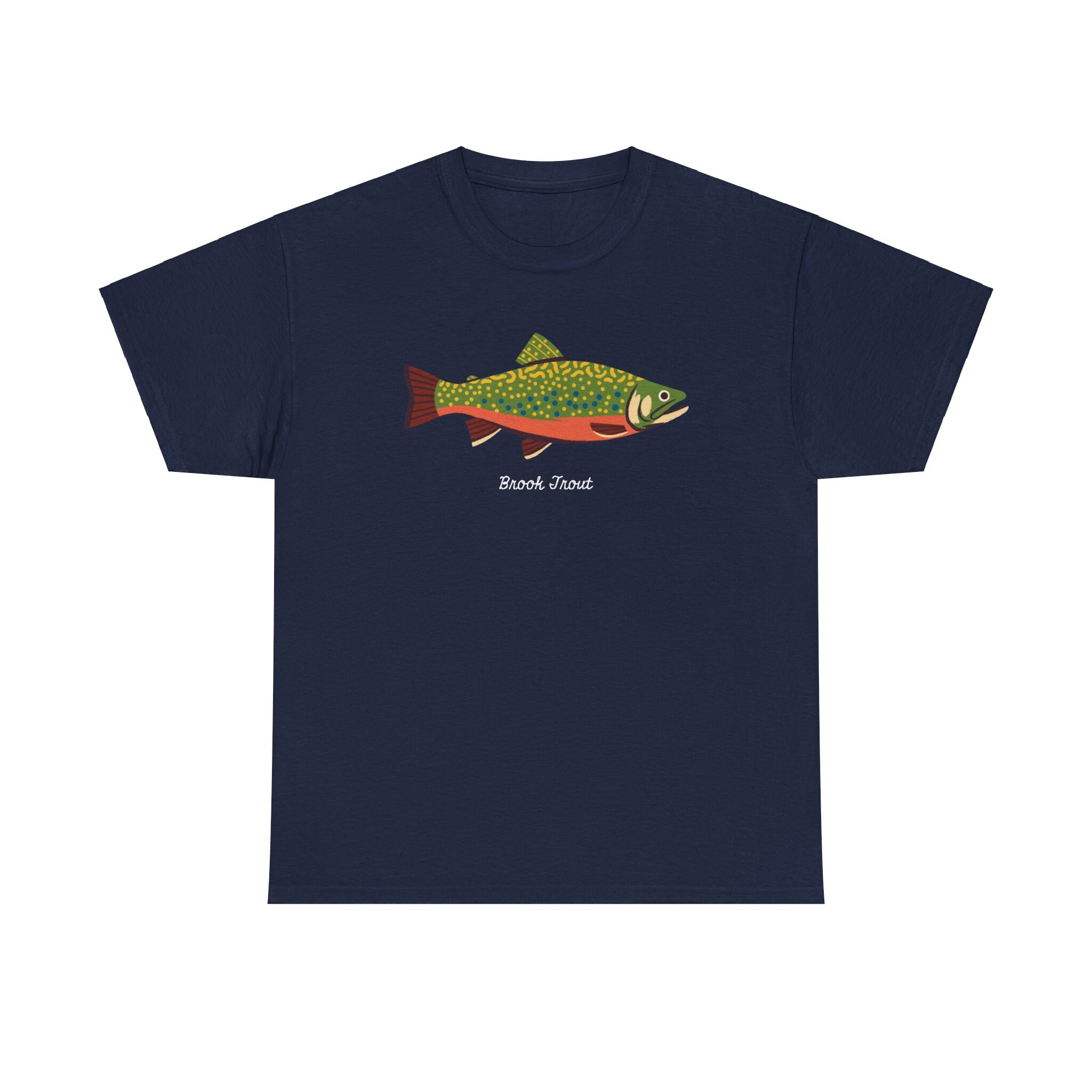 Brook Trout T Shirt Fishing 100% Heavy Cotton Fish Graphic Tee - Etsy