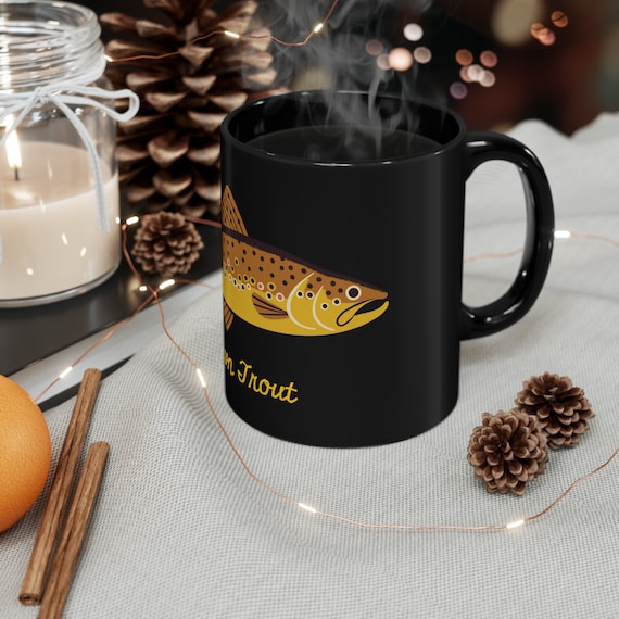 Brown Trout Coffee Mug Native Fish Cup 11 Oz. - Etsy